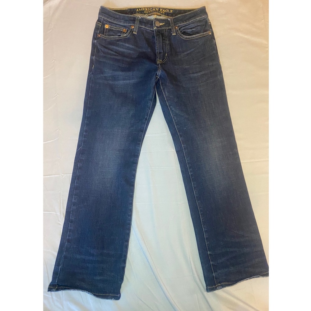 American Eagle Original Bootcut Jeans Mens 29x30 Dark Indigo Flex